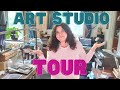 Every art supply i own  how i organize them art studio tour