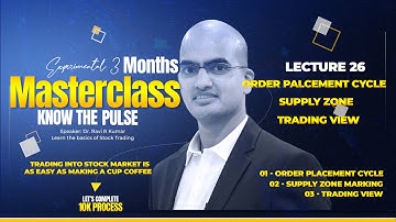 Masterclass Lec - 26 | Order Placement Cycle, Supply Zone & Trading View | Speaker: Dr. Ravi R Kumar