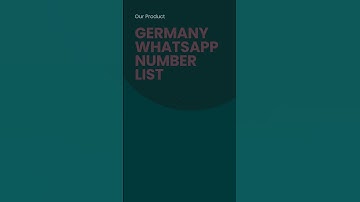 Germany WhatsApp Number List | Bulk Email Data