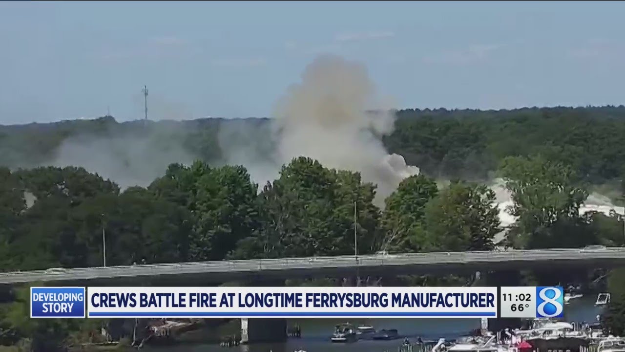 Firefighters battle blaze at business near Grand Haven