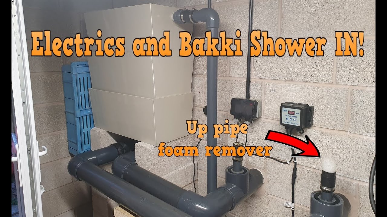 Koi Diary 139 Electrics in and Bakki Shower installed YouTube