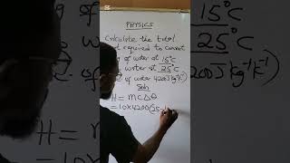 Calculating Heat Energy #physics #specificheatcapacity #HeatCapacity
