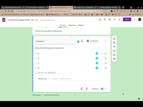Low Key PD: Google Forms - Questions - Checkbox
