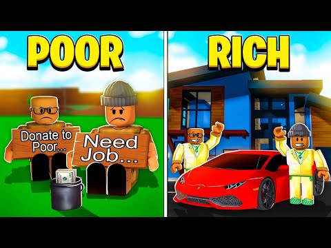 2 Player POOR to RICH in Roblox Brookhaven..