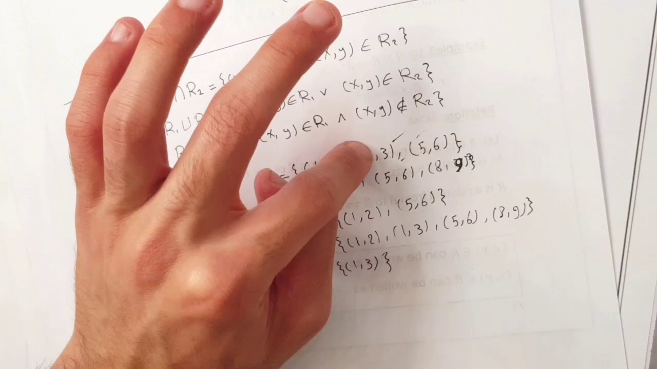 اسس الرياضيات الفصل الثالث محاضرة (2) / [ العلاقة relation ] // رياضيات الجامعة / لايك واشتراك للدعم