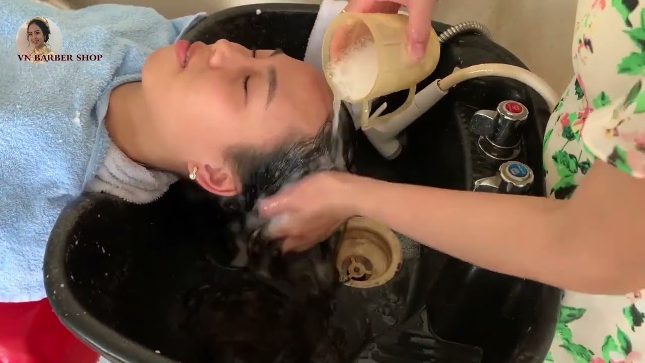 Shampoo Hair and Face Massage ASMR Vietnam Salon