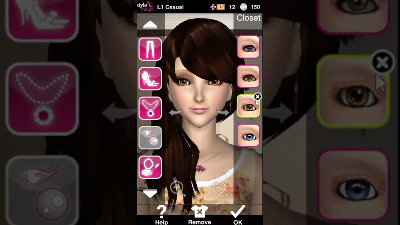 Creepy doll eyes are apart of the captivating art style in this game! #dressup