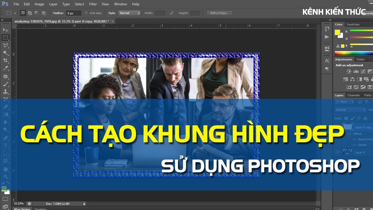 Hướng dẫn tạo khung hình cho ảnh bằng Photoshop - youtube