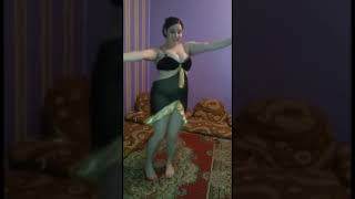 رقص مصرى خاص  بقميص نوم اسود وجسم جنان