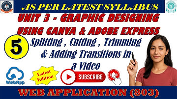 Chapter 3 : Graphic Designing using Canva & Adobe Express | Splitting, Cutting, Trimming, Transition