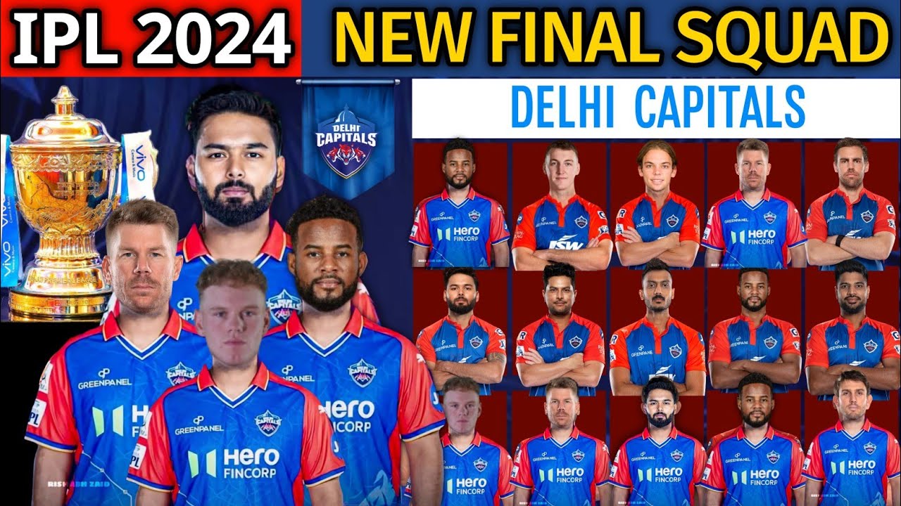 IPL 2024  Delhi Capitals New Final Squad  DC Team 2024 Players List  DC 2024 Squad  DC Team 2024