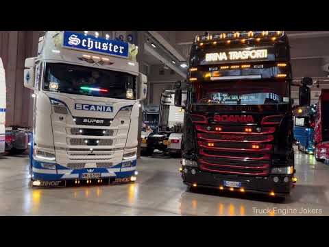 South Tyrol Trucker 2024 - BEST SCANIA V8 open pipe sound - Truck Show - European Truck Spotting