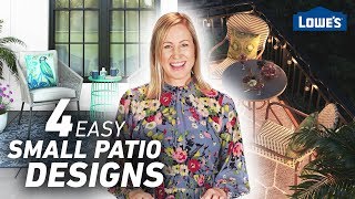 4 Easy Designs for Small Patios \/\/\/ Lowe's Design Basics