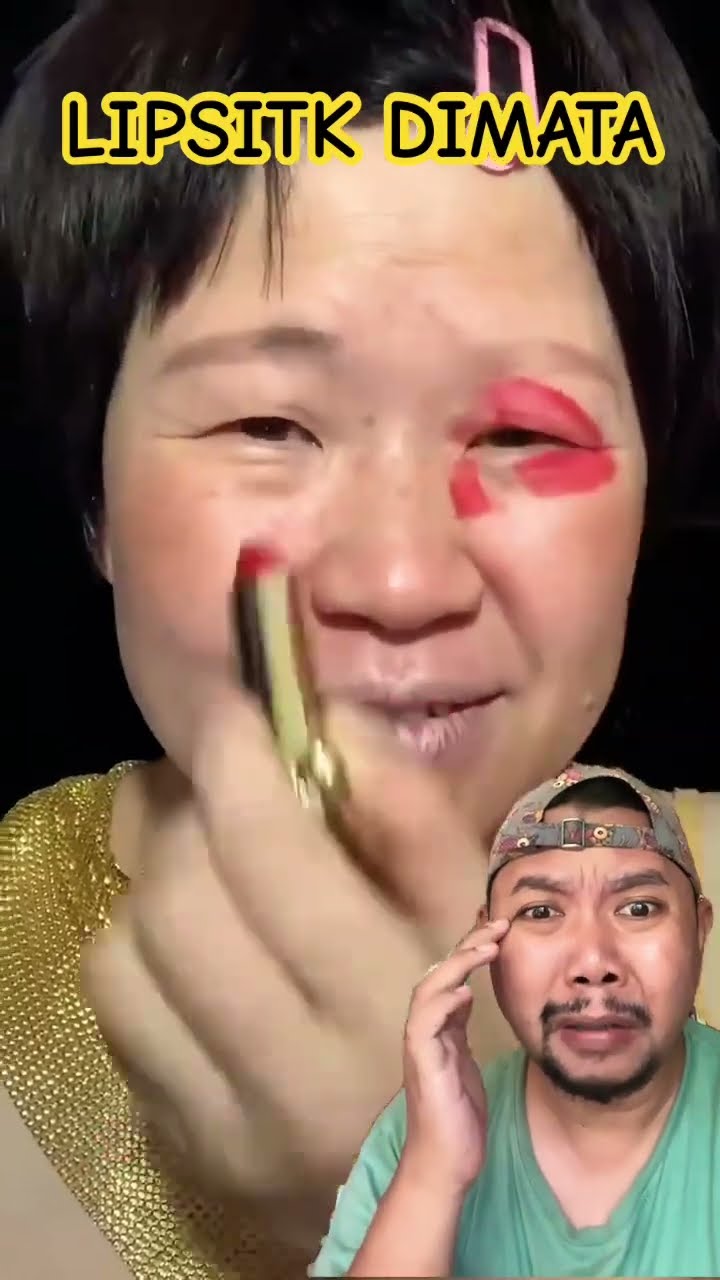 LIPSTIKNYA KOK DI PAKE DIMATA!!!?? #makeup #makeuptutorial #shortsfeed #shorts