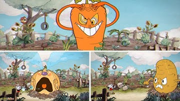 How To Beat The "Botanic Panic" Bosses In Cuphead!