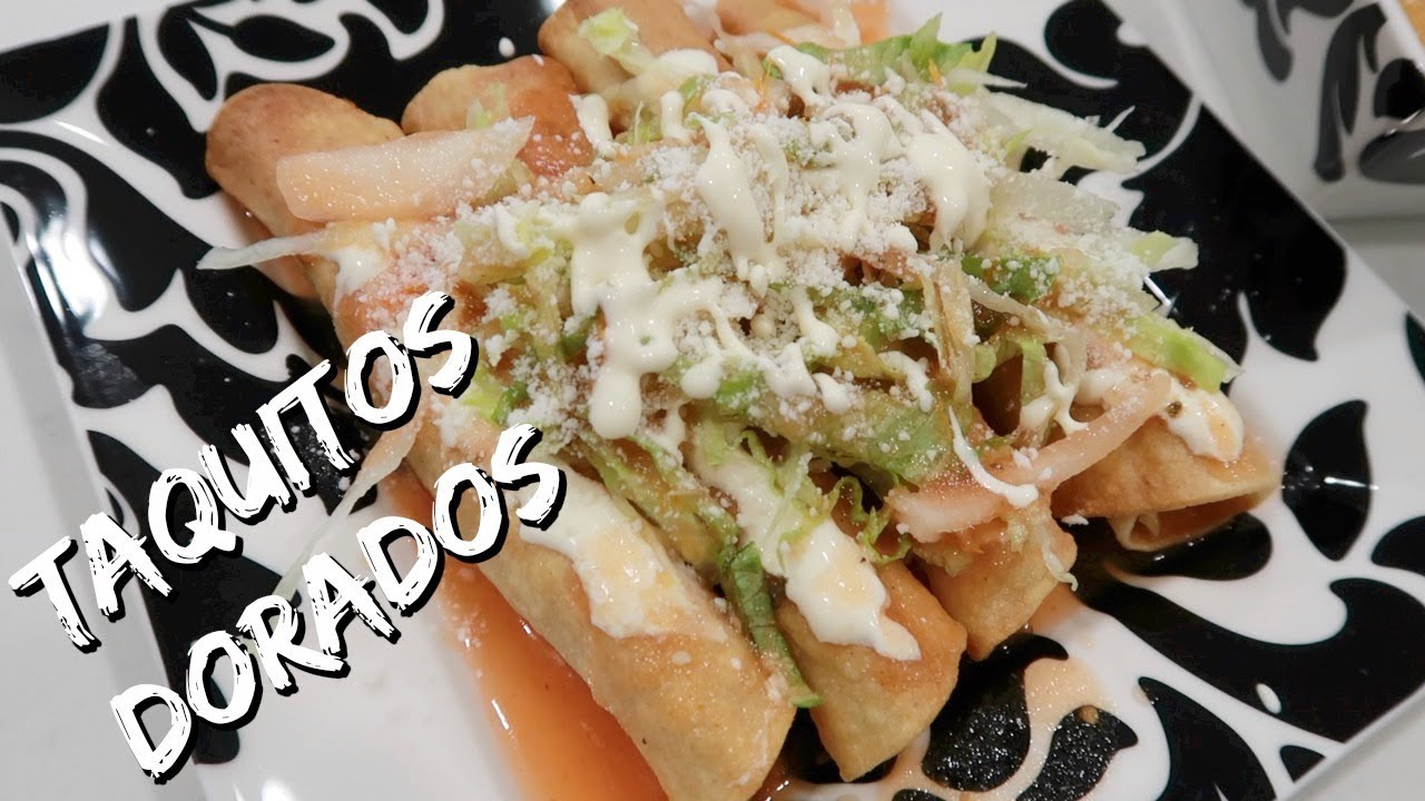 TAQUITOS DORADOS de POLLO y CARNE 😋ESTILO MEXICANO recetas faciles