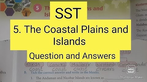 Class 4th || Social studies || 5. The Coastal Plains and Islands || question & answer