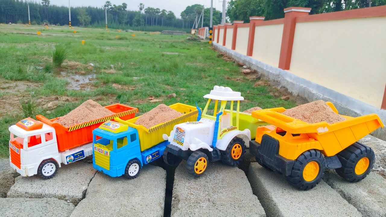 Mini Toy Truck Tractor Mini Dumpers Fully Sand Loading And Unloading | Kichkich Mawa Toys | 