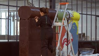 The fall of the Berlin Wall: French chocolatier creates a 7-meter-long replica | AFP