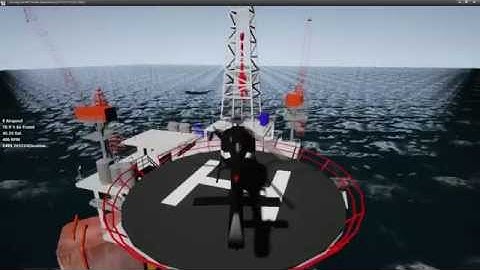 Unreal Engine 4 - Helicopter + Oil Rig WIP