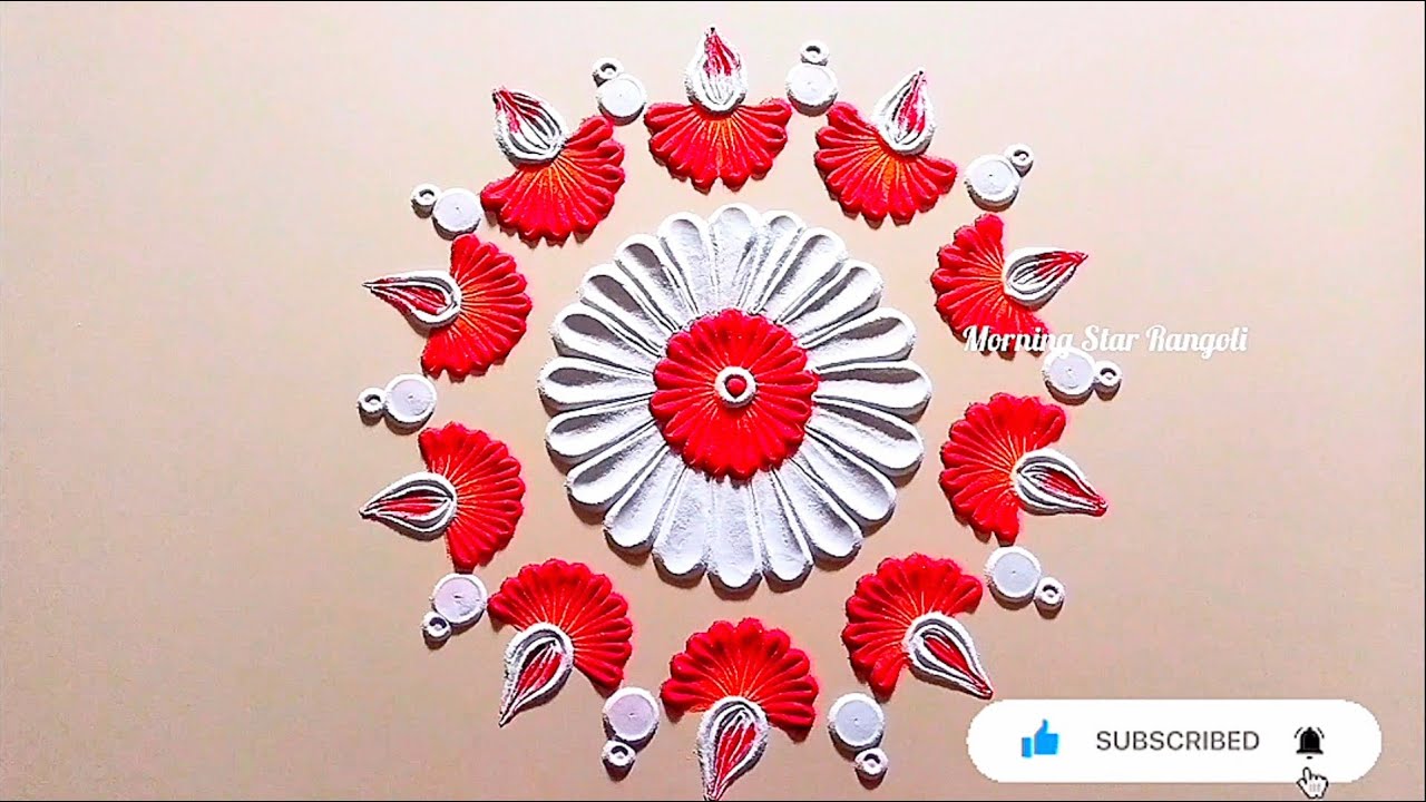 Simple Rangoli Design Spoon | Unique Rangoli Designs | Easy Rangoli ...