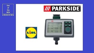 Parkside Programmable Watering Timer HG04678 UNBOXING (Lidl 8.27 bar IPX4 40C 1.5V)
