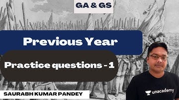 PYQ Practice Questions - 1 | Saurabh Kumar Pandey  | #unacademy #ese2024 #letscrackit
