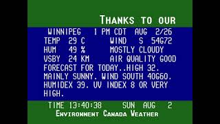 [24/7] Winnipeg Weather Channel | 80/90s Cable TV