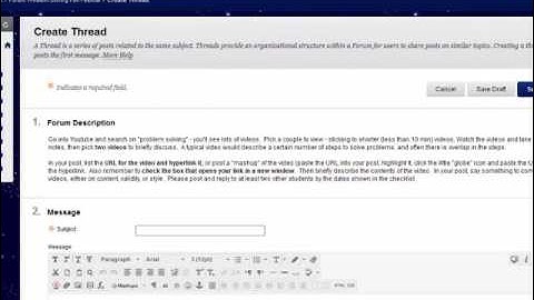 CIS-200 - Hyperlink a video in Blackboard post