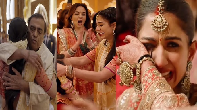 Nita Ambani Crying for Radhika Merchant at her Vidaai at Anant and Radhika  Merchant's Wedding!