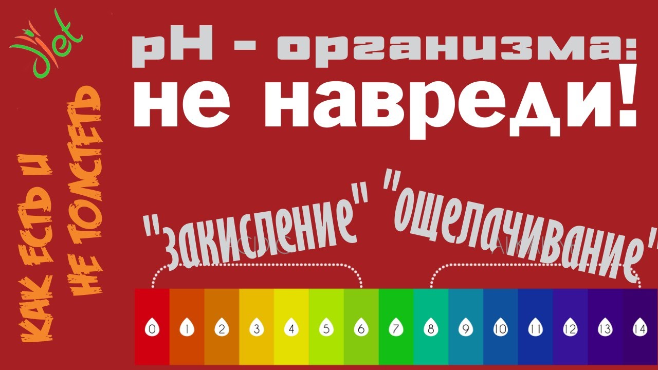 Ощелачивание организма и закисление. pH баланс организма. ЧТО ВАЖНО ...