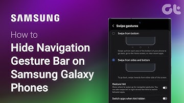 How to Hide Navigation Gesture Bar on Samsung Galaxy Phones | Guiding Tech Tutorial