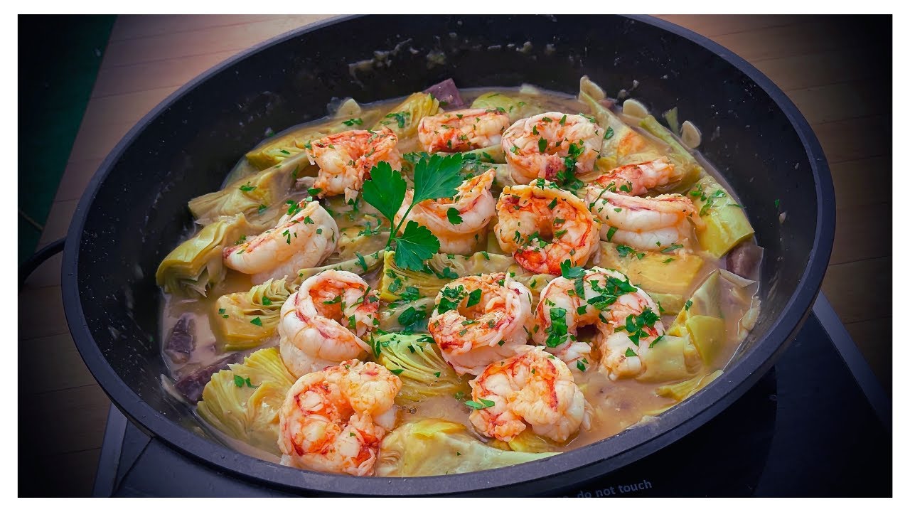 Siempre preparo este Delicioso plato de ALCACHOFAS con GAMBAS 🦐 en Temporada 👍🏻 - GUILLE RODRIGUEZ
