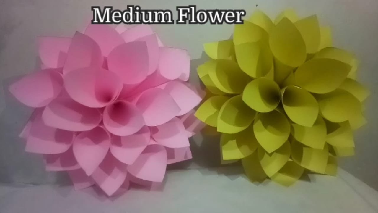 Medium Flower Bunga  dari  kertas  karton  Easy YouTube