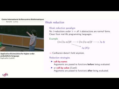 Raphaëlle Crubillé: Applicative Bisimulation for higher-order probabilistic language