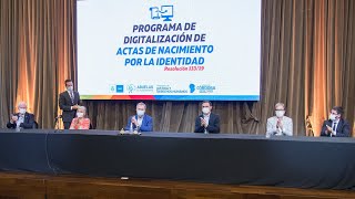 Programa De Digitalización De Actas De Nacimiento Por La Identidad