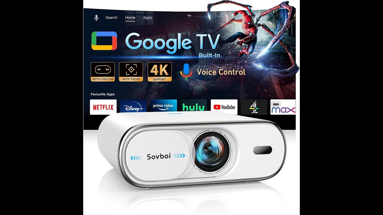 Review: Sovboi 4K Smart Projector - 1800 ANSI, Auto Focus, Google TV