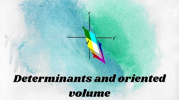 Linear Algebra: Determinants and orientated volume