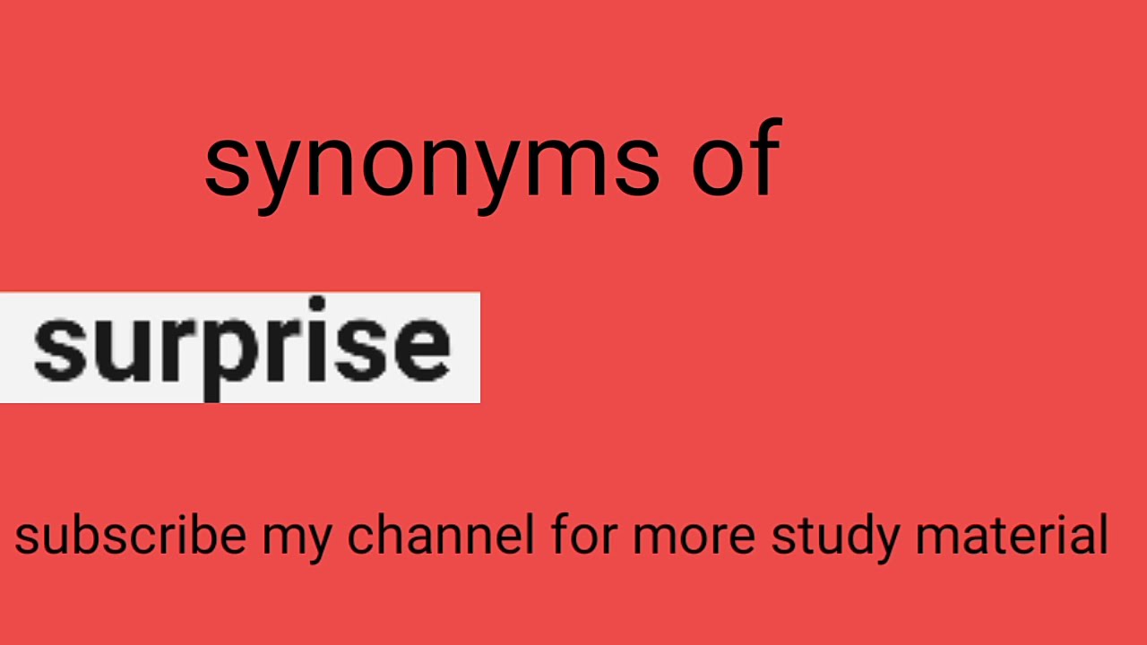 synonyms of surprise in English