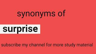synonyms of surprise in English