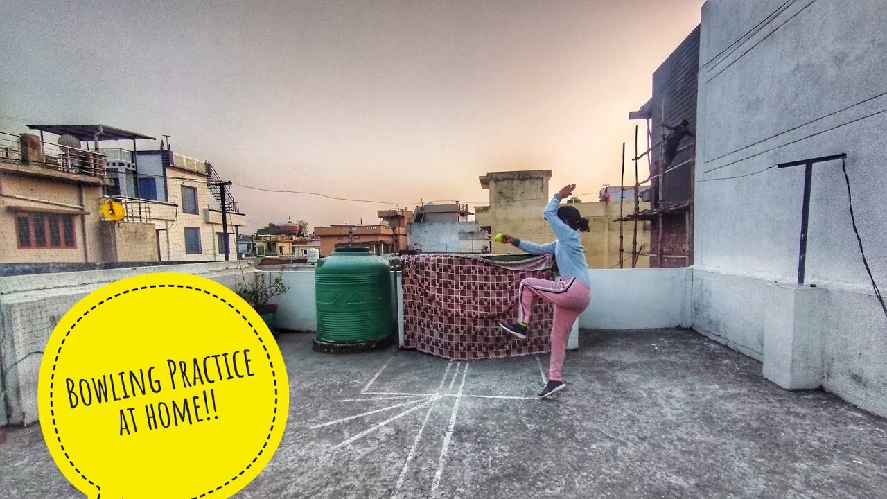 Women Cricket!💪Bowling Practice at home! 🏏🇮🇳🇮🇳 cricket YouTube