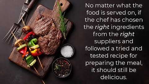 Focus on the ingredients of the meal, not what it
