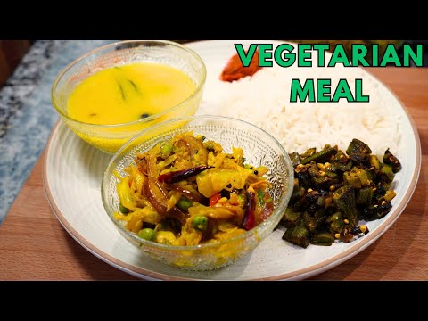 Okra with onions and tomato (dry okra curry), from the video