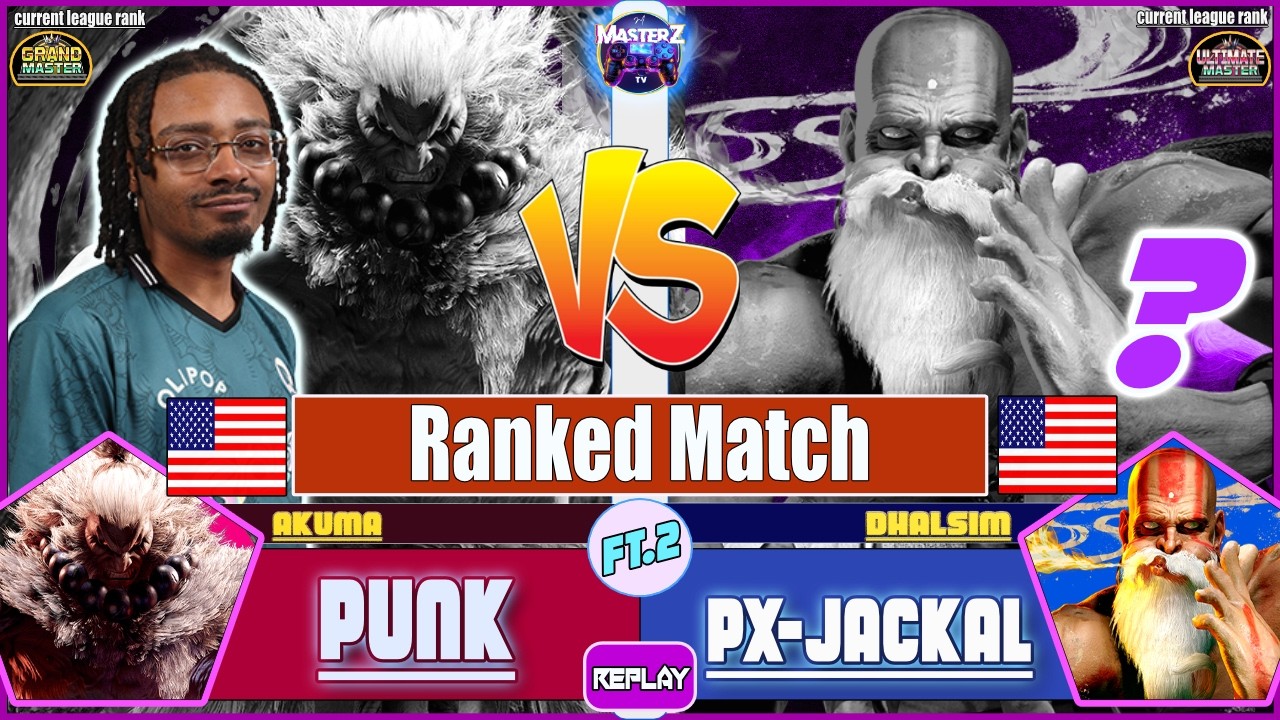 SF6 REPLAY 🔥 PUNK (akuma) VS PX-JACKAL (dhalsim) 🔥 High level