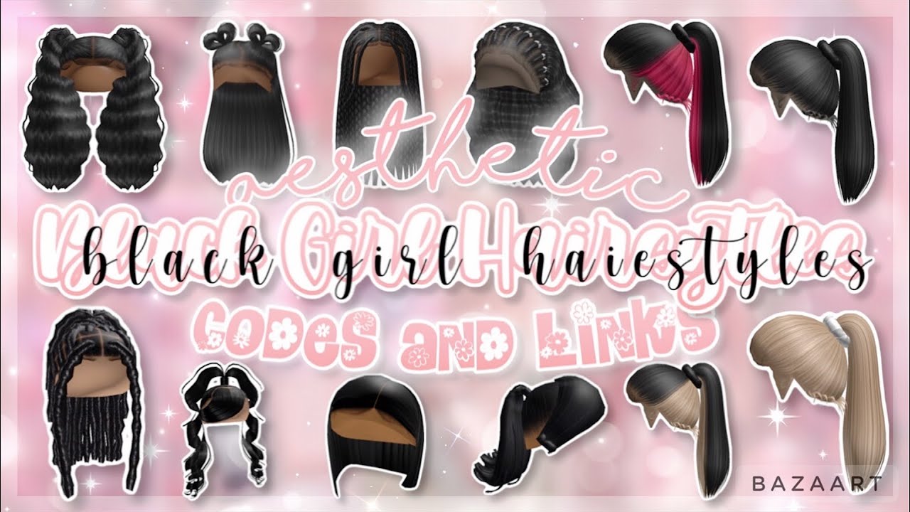 Black and Red  Black hair roblox, Free girl, Girl hairstyles