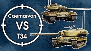 T34 против Caernarvon / War Thunder