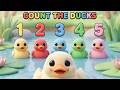 Counting 5 Colorful Ducks 🦆 | Learn Numbers for Kids | Fun Counting Song for Toddlers