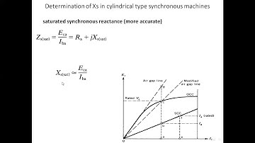 Determination of synchronous reactance for cylindrical type synchronous machine