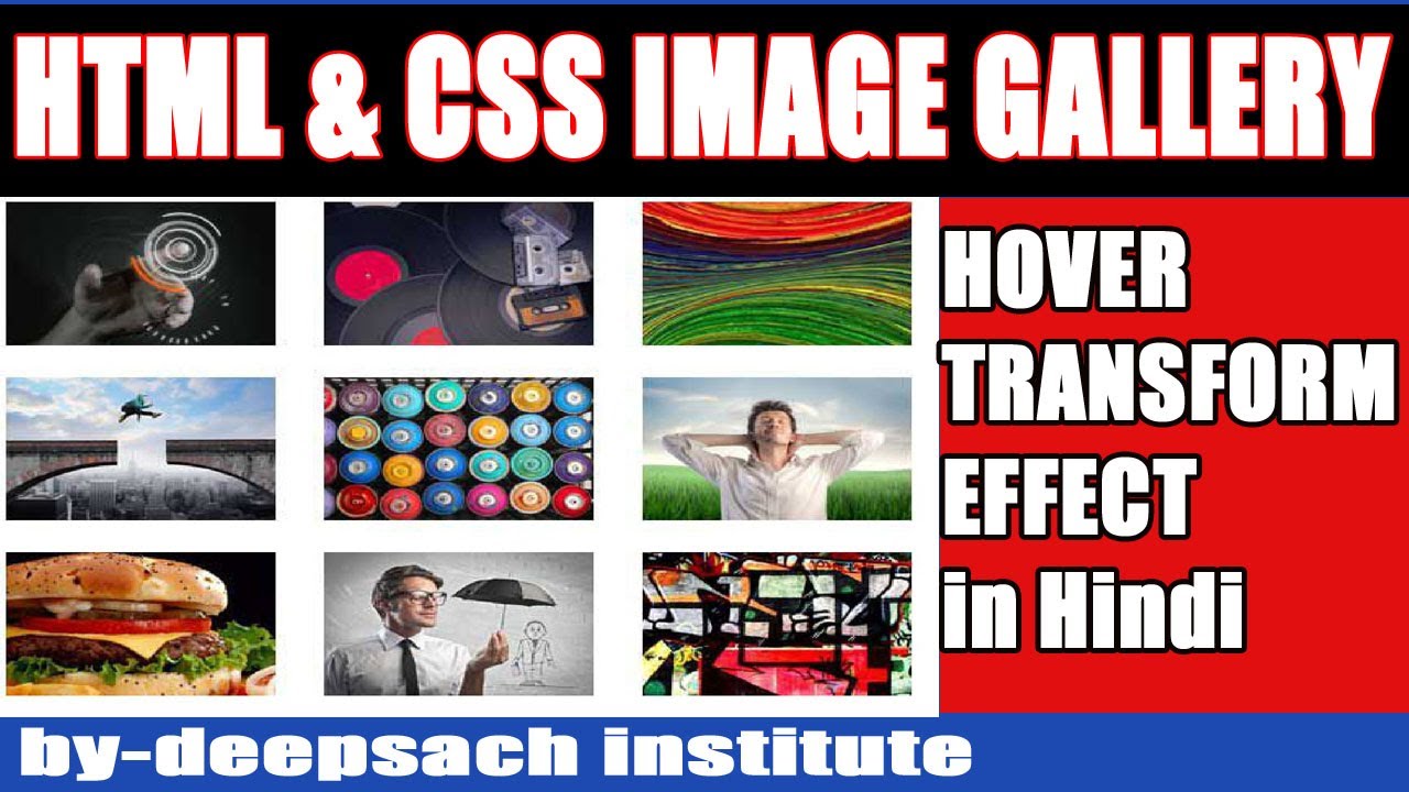 How to Create Image-Gallery in HTML and CSS Only in Hindi - YouTube