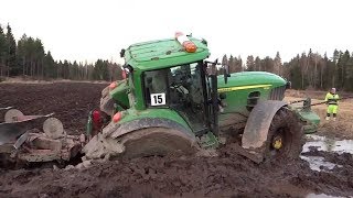 World Dangerous Extreme Operator Idiot Tractor Excavator Driving Fails Skill Stuck in Mud